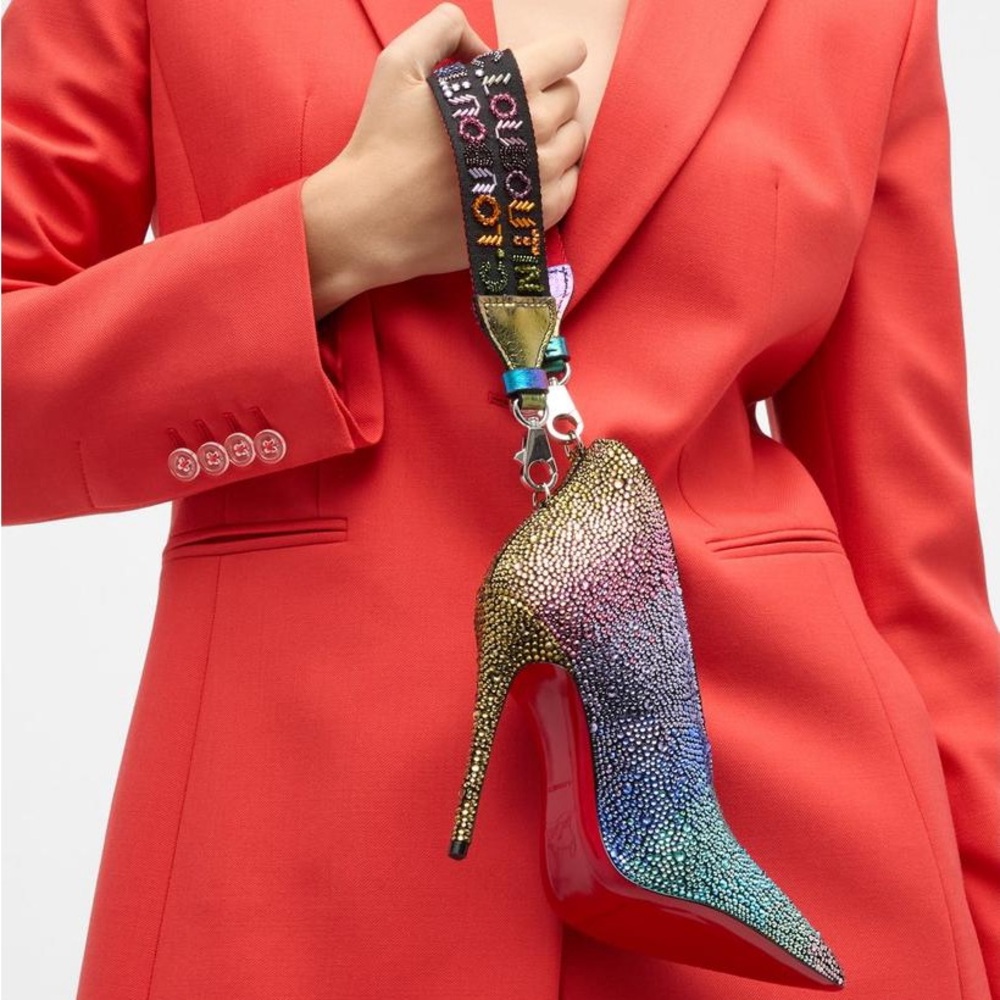 Limited Edition Christian Louboutin A B Charm Rainbow Multi Crystal Strass Bag - Picture 8 of 12